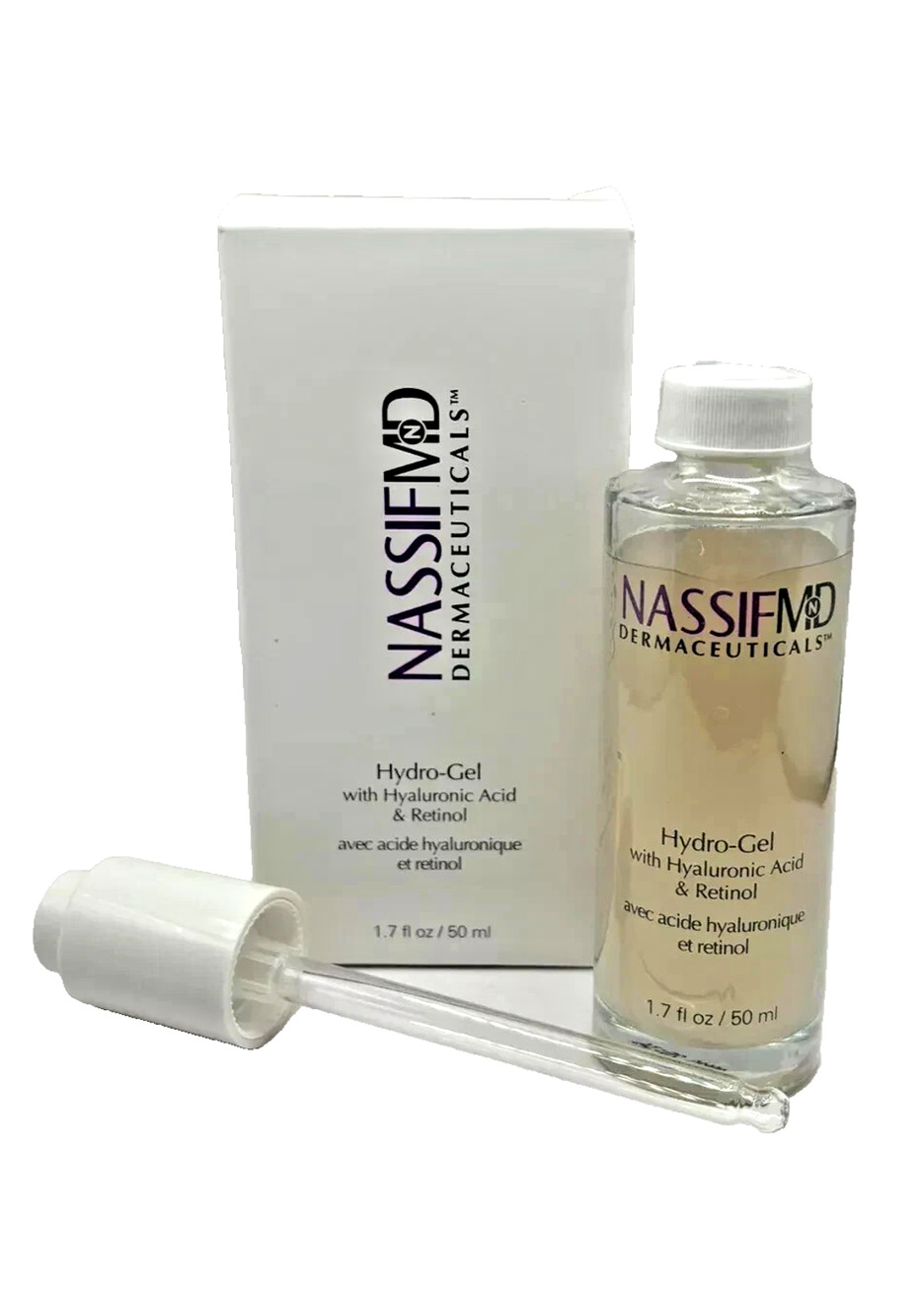 NassifMD Dermaceuticals Hydro-Gel With Hyaluronic Acid & Retinol 1.7 Fl Oz New